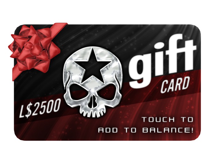 = REBELLION = L$2500 GIFT CARD
