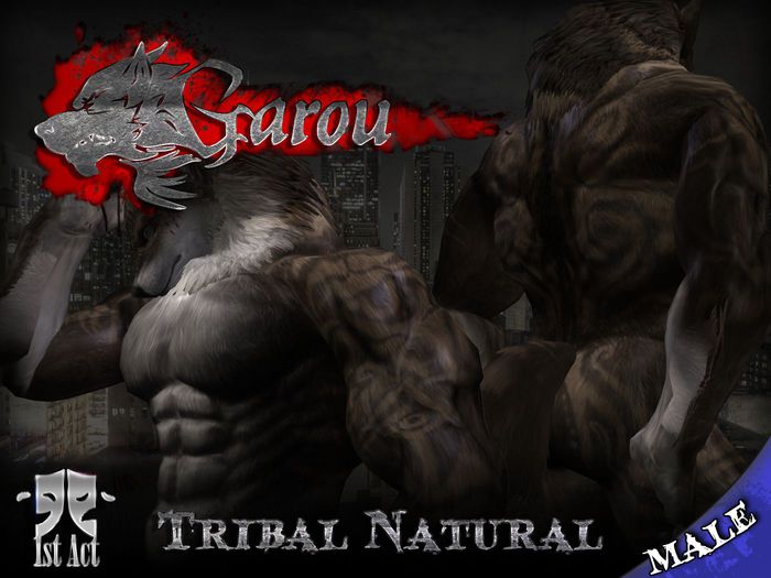 [1A:CD] Garou Community Skin Applier - Male Tribal Natural