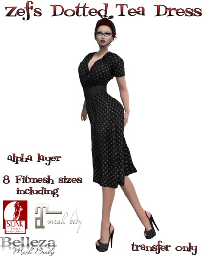 Zef's Vintage Dotted Tea Dress