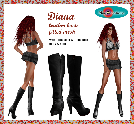 MayCreations Diana boots black