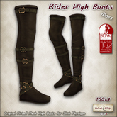 [V/W] Slink Rider Moss High Boots - Medieval fantasy "over the knee" boots for Slink Physique
