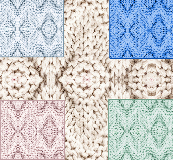 Pastel Knit Textures -- Full Perms