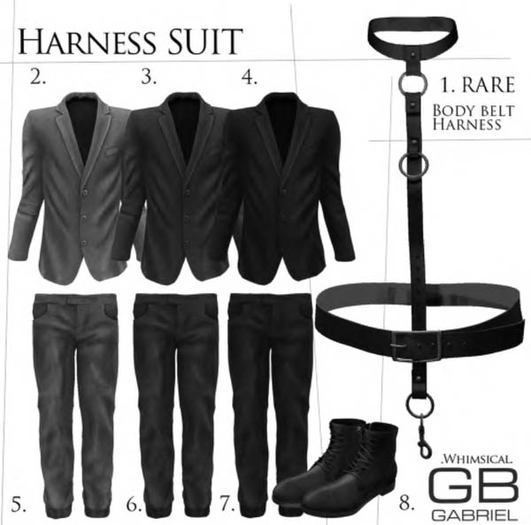 3.::GB::Harness jacket / Dark Gray