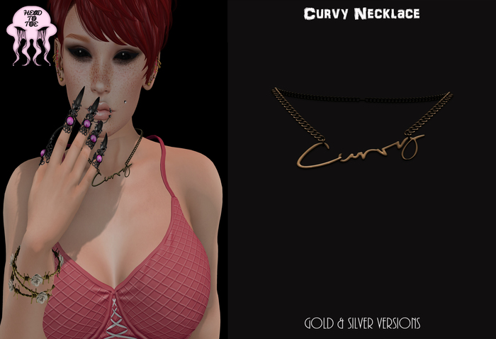 HTT- Curvy Necklace Gold & Silver