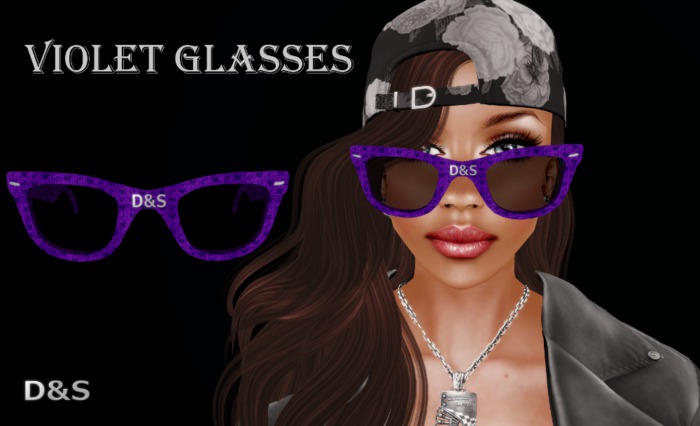 D&S design retro violet  glasses