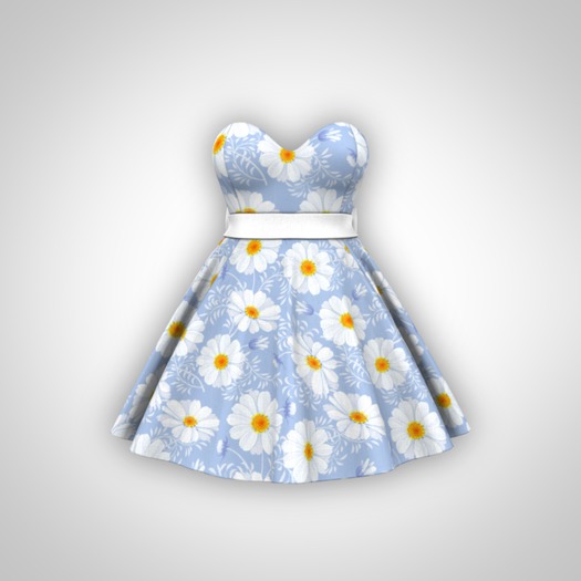 ANOIRCRE Fleurs Dress Blue