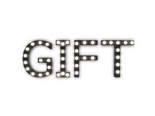 [Px] "GIFT" Illuminated Light Bulbs Sign