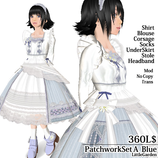 =Feather=LG Patchwork dress(Blue)
