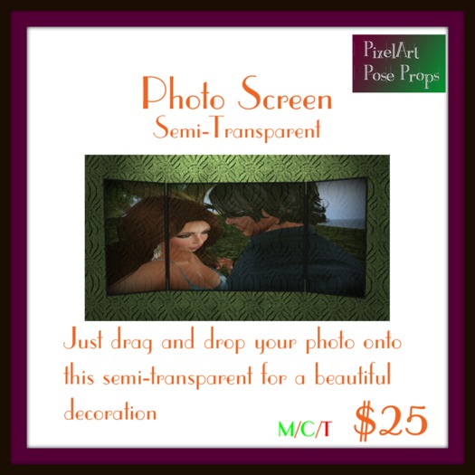 PixelArt Photo Screen Semi-Transparent 