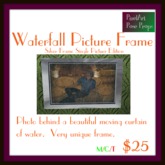 PixelArt Waterfall Picture Frame Silver 