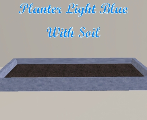 Planter Light Blue With Soil