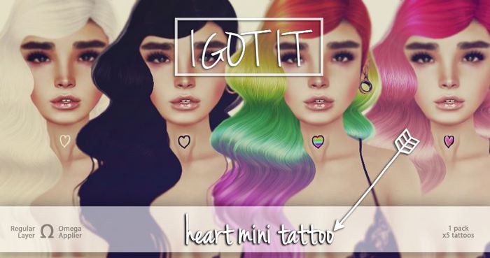 IGOTIT - Heart MiniTattoo - Fatpack