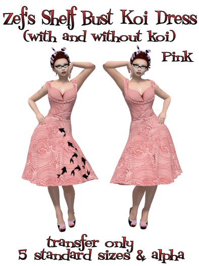 Zef's Shelf Bust Koi Swing Dress Pink