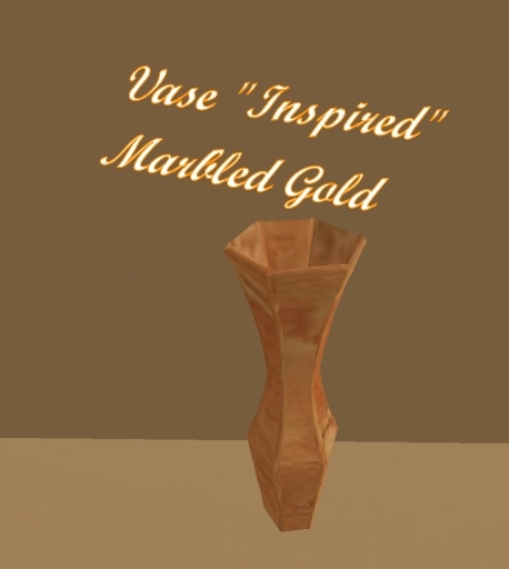 Vase Inspired Marbled Gold