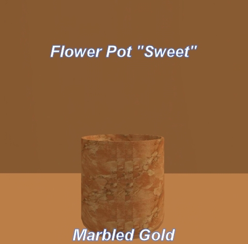 Flower Pot Sweet Marbled Gold