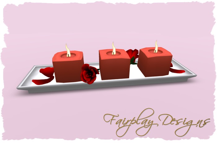 ~Romantic Tea Candles with Laying Rose & Petals