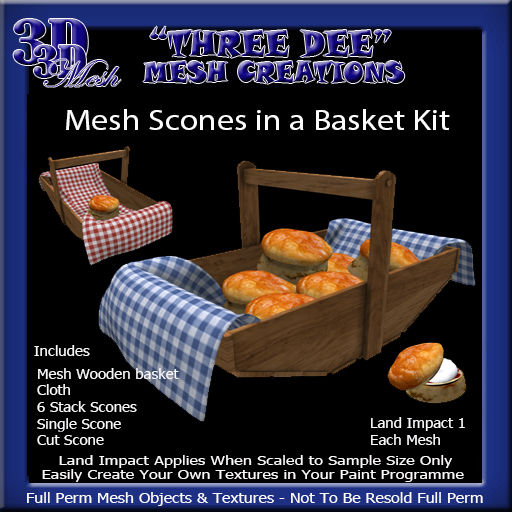 Mesh Scones in a Basket