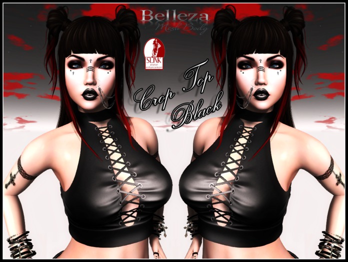 D.A. Crop Top ~Black~