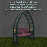 Carey Bench for 2 Breeze