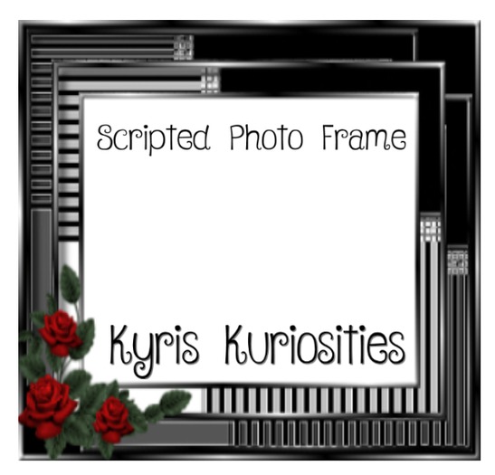 Black  Frame with Roses