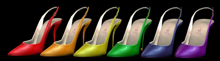 Juicy Slingback Pumps - Rainbow Fat Pack