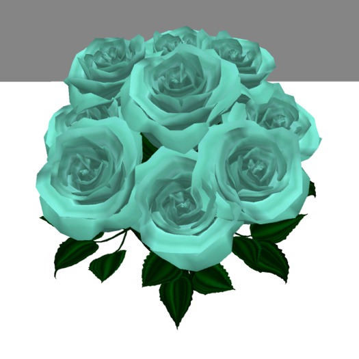 Rose Bouquet-Teal