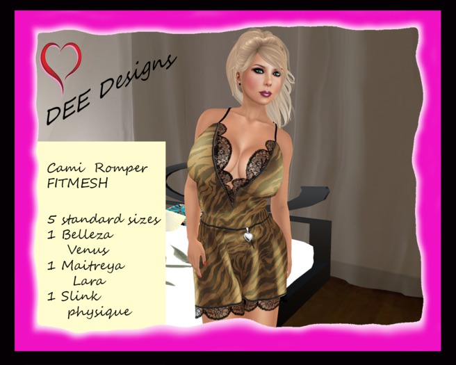 DEE Designs Cami Romper Black