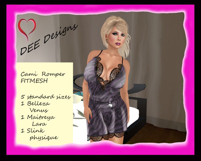 DEE Designs Cami Romper Black