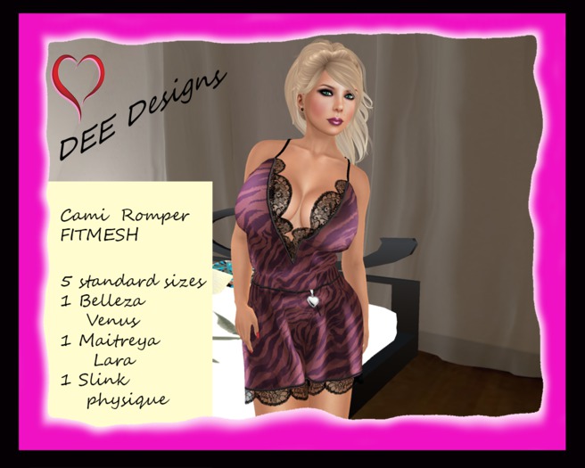 DEE Designs Cami Romper Red Wave FITMESH