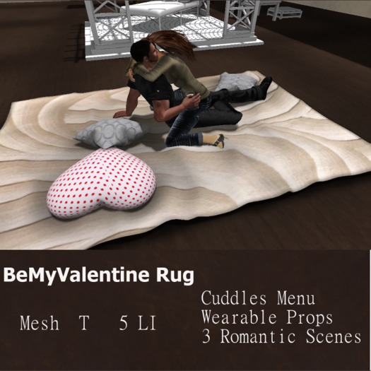 K&J Be My Valentine Cuddle Rug