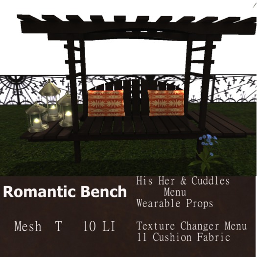 K&J Romantic Garden Bench