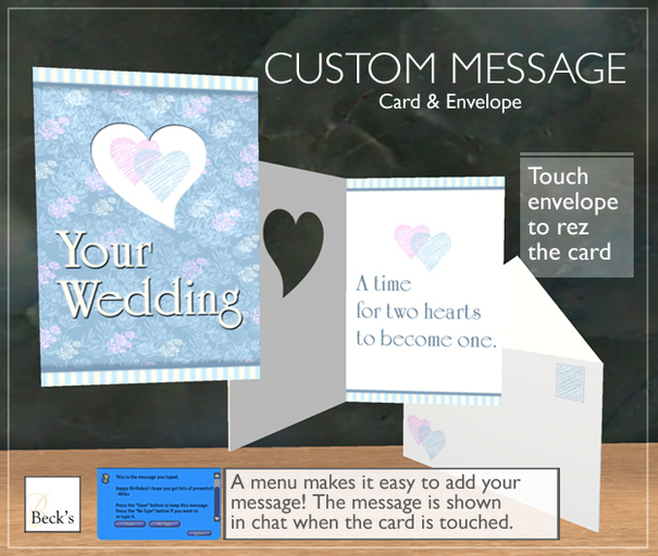Custom Message (scripted) Wedding Card & Envelope: Your Wedding