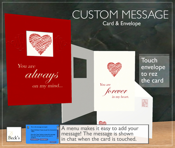 Custom Message (scripted) Card & Envelope for someone you love: You are always...