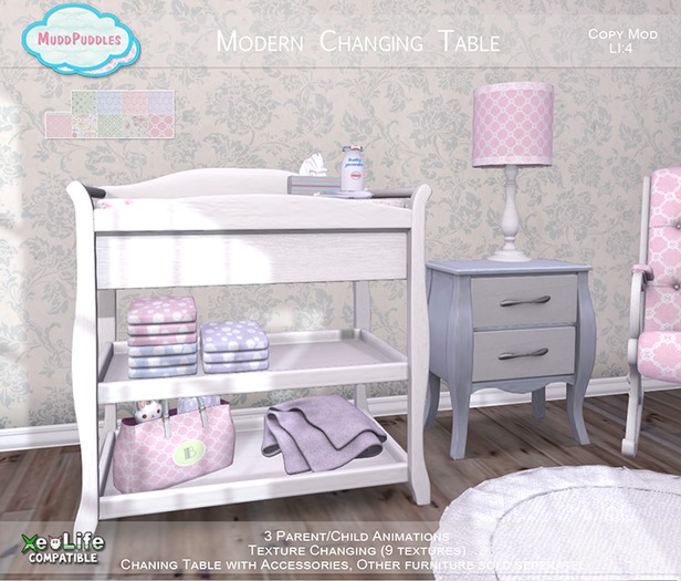 MuddPuddles: Modern Changing Table