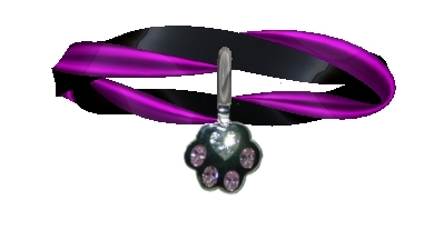 Pawprint gemstone Collar With Bling
