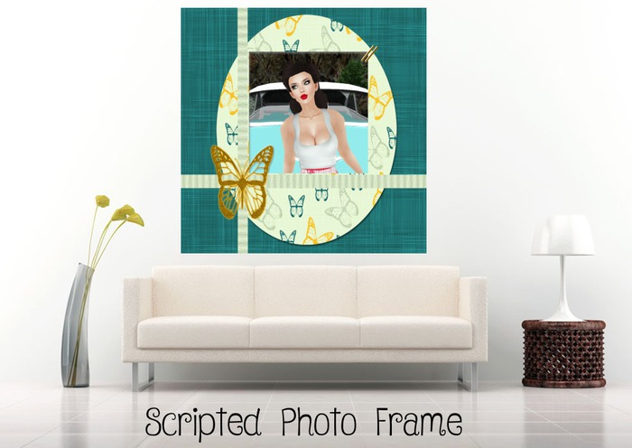 Teal Butterfly Frame