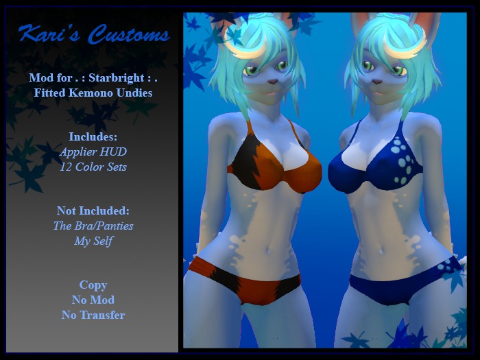12 Undie Sets for Starbright Kemono Undies
