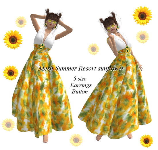 29 Mesh Summer Resort sunflower Box