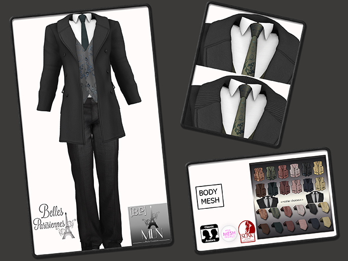 Belles Parisiennes Homme -Tenue Elegant winter Dark Grey-