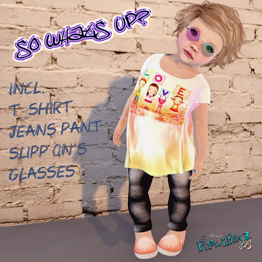 Second Life Marketplace FirLeFanZ So Whats Up Outfit TD BABY KiD Second life marketplace firlefanz so whats up outfit td baby kid