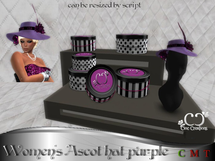 .: CC :. Women's Ascot hat purple