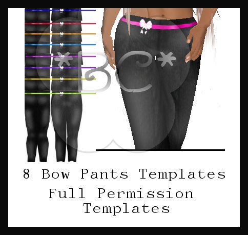 *BC* 8 bow pants templates