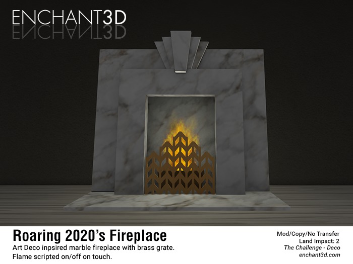 Enchant3D - Roaring 2020s Fireplace