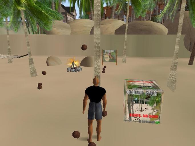 scripted palm tree : the coconut giver palm tree