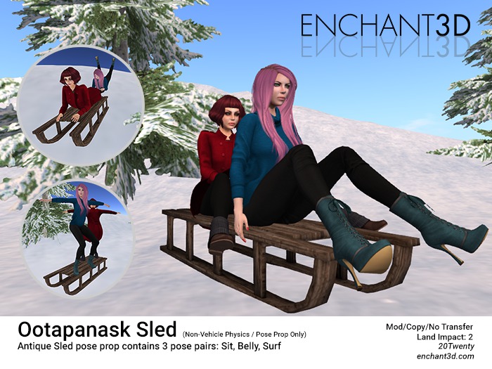 Enchant3D - Ootapanask Sled (Pose Prop)