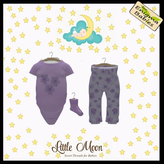 ~TooCuteBaby~Purple Flower Outfit