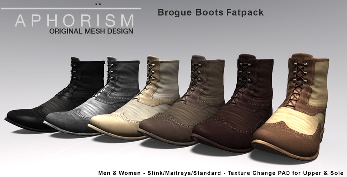 !APHORISM! Brogue Boots Black