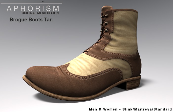 !APHORISM! Brogue Boots Tan