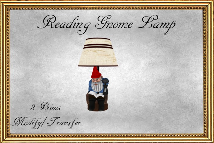 Reading Gnome Lamp
