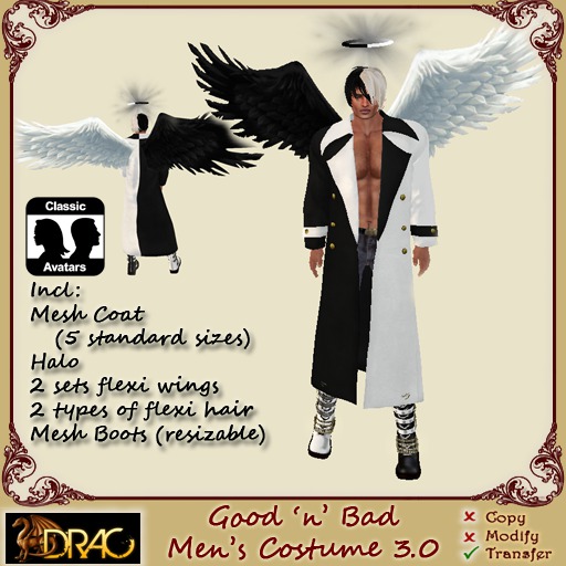 [Drac] Good n Bad (Black n White) Womens Costume
